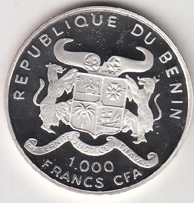 Beschrijving: 1.000 Francs SOCCER 98 Coloured